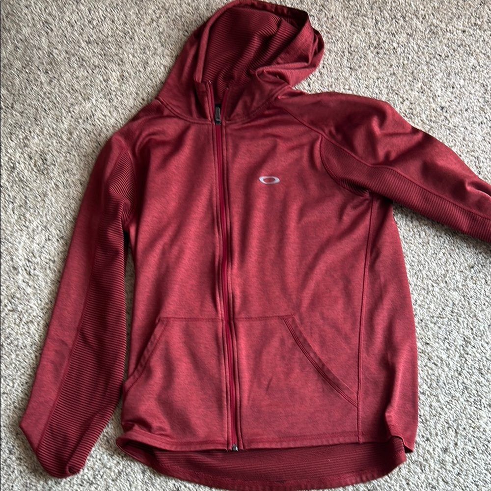 Oakley Red Hooded Jacket with Logo